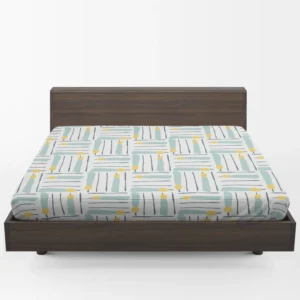 Cross Stripe Pattern Minimalist Fitted Sheet 1