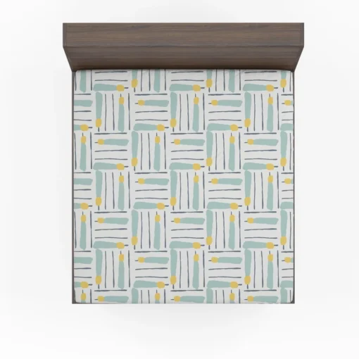 Cross Stripe Pattern Minimalist Fitted Sheet