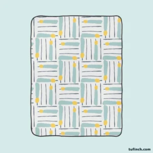 Cross Stripe Pattern Minimalist Fleece Blanket 1