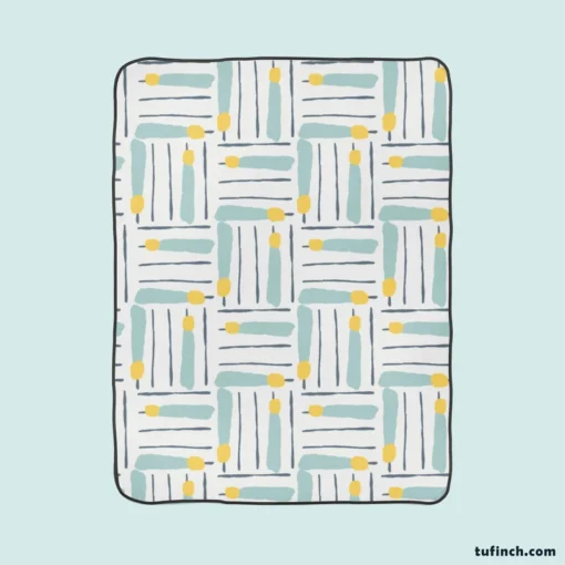 Cross Stripe Pattern Minimalist Fleece Blanket 1