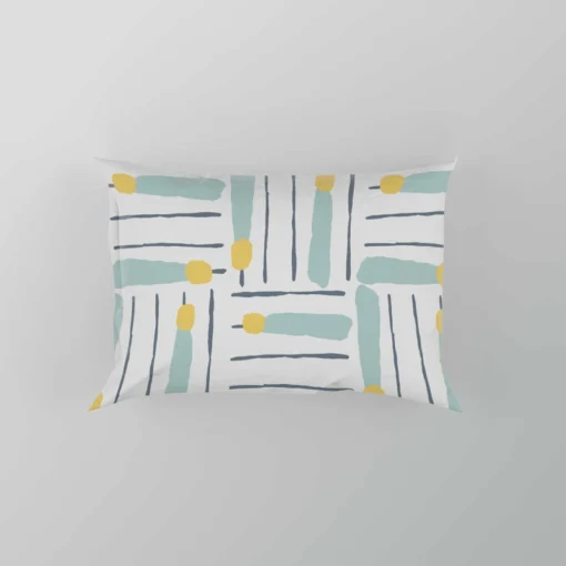 Cross Stripe Pattern Minimalist Pillow Case