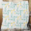 Cross Stripe Pattern Minimalist Quilt Blanket