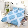 Crystal Blue Vintage Damask Bedding Set