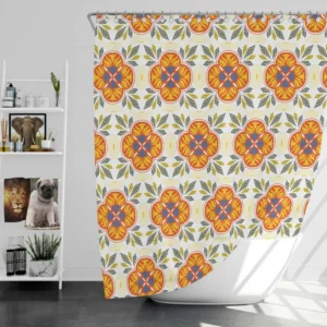 Crystal Floral Nature Damask Shower Curtain