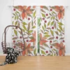 Cute Blooming Peach Flowers Curtain