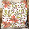 Cute Blooming Peach Flowers Quilt Blanket