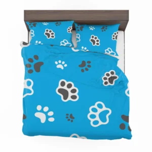 Cute Cat Paw Print Designs Bedding Set 2