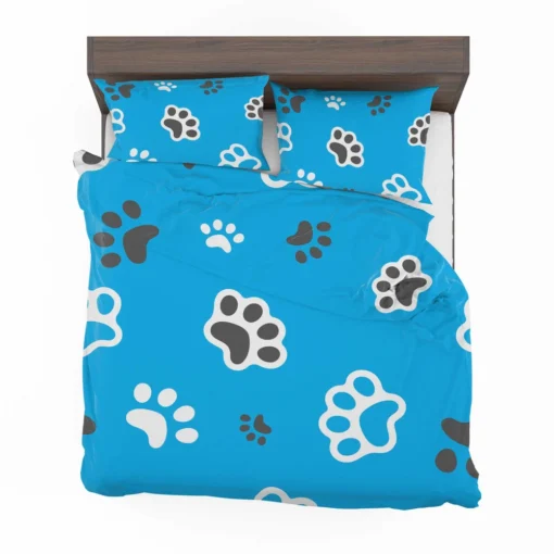 Cute Cat Paw Print Designs Bedding Set 2