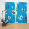 Cute Cat Paw Print Designs Curtain