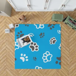 Cute Cat Paw Print Designs Rug