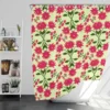 Cute Hot Pink Floral Shower Curtain