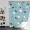 Cute Little White Blooming White Flowers Shower Curtain