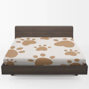 Cute Paw Print Pattern Fitted Sheet 1