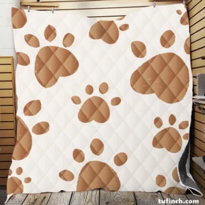 Cute Paw Print Pattern Quilt Blanket