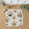 Cute Paw Print Pattern Rug