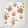 Cute Paw Print Pattern Sherpa Fleece Blanket