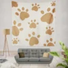 Cute Paw Print Pattern Wall Tapestry