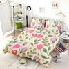 Cute Red Pink Tulips Flowers Design Bedding Set