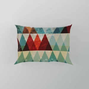 Cypress Pattern Green Red Orange Triangle Pillow Case