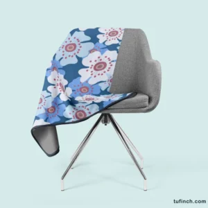 Daisies Summer Floral Print Fleece Blanket 2