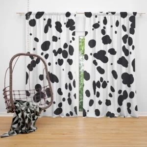 Dalmatian Print Black Dots Curtain