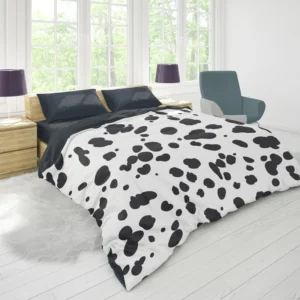 Dalmatian Print Black Dots Duvet Cover 1