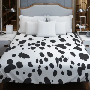 Dalmatian Print Black Dots Duvet Cover