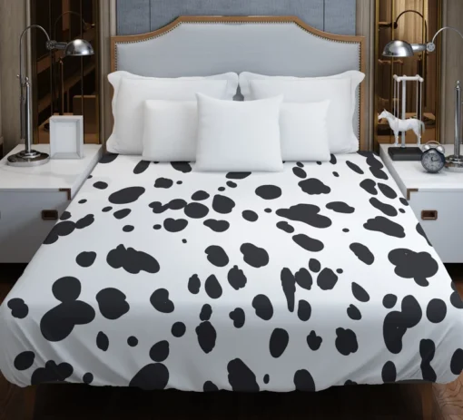 Dalmatian Print Black Dots Duvet Cover