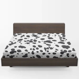 Dalmatian Print Black Dots Fitted Sheet 1