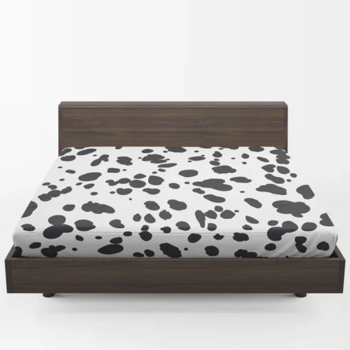 Dalmatian Print Black Dots Fitted Sheet 1