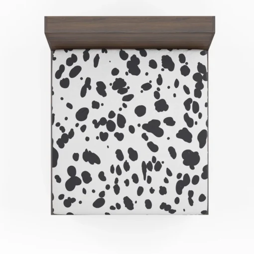 Dalmatian Print Black Dots Fitted Sheet