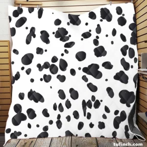 Dalmatian Print Black Dots Quilt Blanket