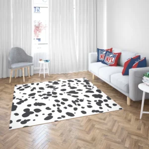 Dalmatian Print Black Dots Rug 2