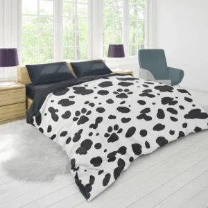 Dalmatian Skin Print Design Duvet Cover 1