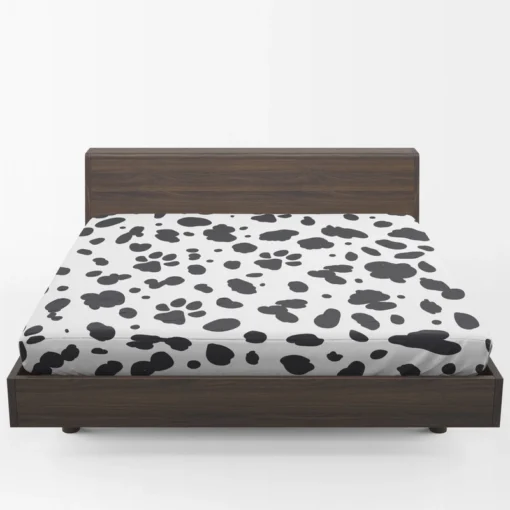 Dalmatian Skin Print Design Fitted Sheet 1