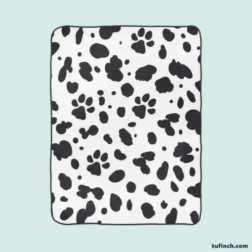 Dalmatian Skin Print Design Fleece Blanket 1