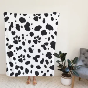 Dalmatian Skin Print Design Fleece Blanket