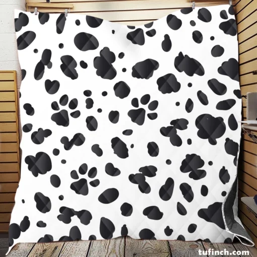 Dalmatian Skin Print Design Quilt Blanket