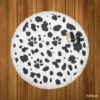 Dalmatian Skin Print Design Round Beach Towel