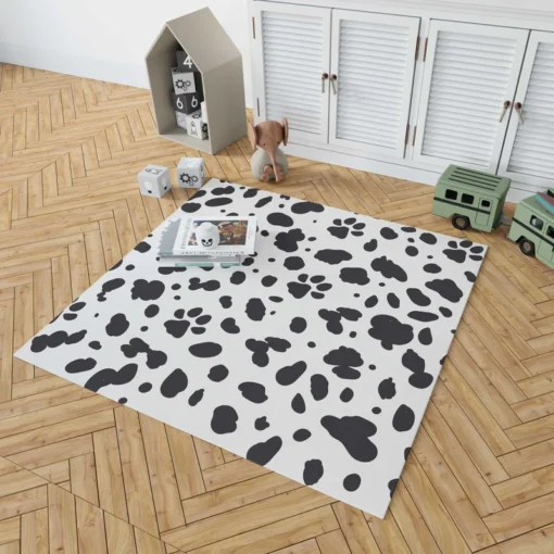 Dalmatian Skin Print Design Rug 1