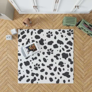 Dalmatian Skin Print Design Rug