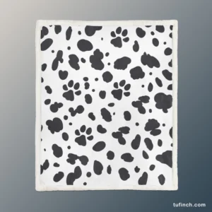 Dalmatian Skin Print Design Sherpa Fleece Blanket 1