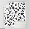 Dalmatian Skin Print Design Sherpa Fleece Blanket