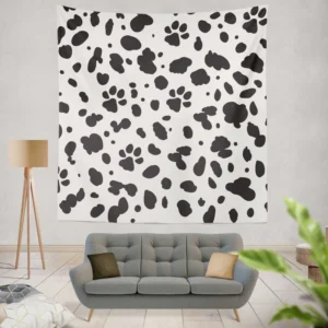 Dalmatian Skin Print Design Wall Tapestry