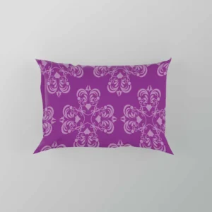 Damask Purple Floral Pattern Pillow Case