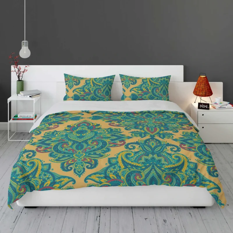 Damask Vintage Baroque Pattern Bedding Set 1