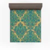 Damask Vintage Baroque Pattern Fitted Sheet