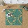 Damask Vintage Baroque Pattern Rug