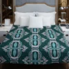 Dark Background Leaves Pattern Design Duvet Cover