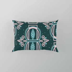 Dark Background Leaves Pattern Design Pillow Case